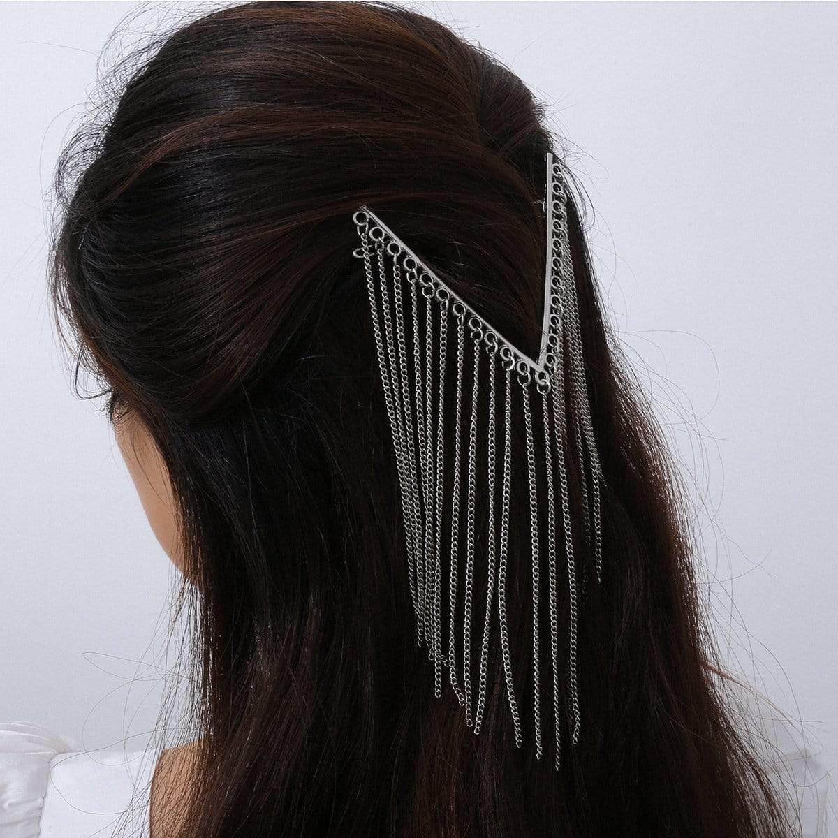 Chic Gold Silver Tone Tassel Hair Band