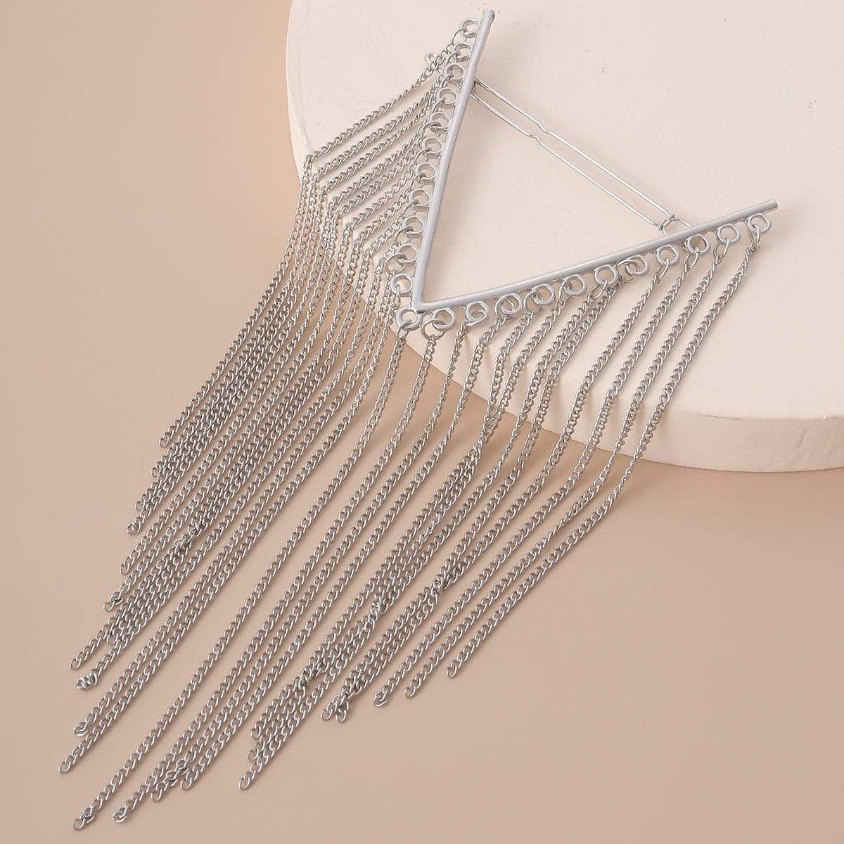 Chic Gold Silver Tone Tassel Hair Band