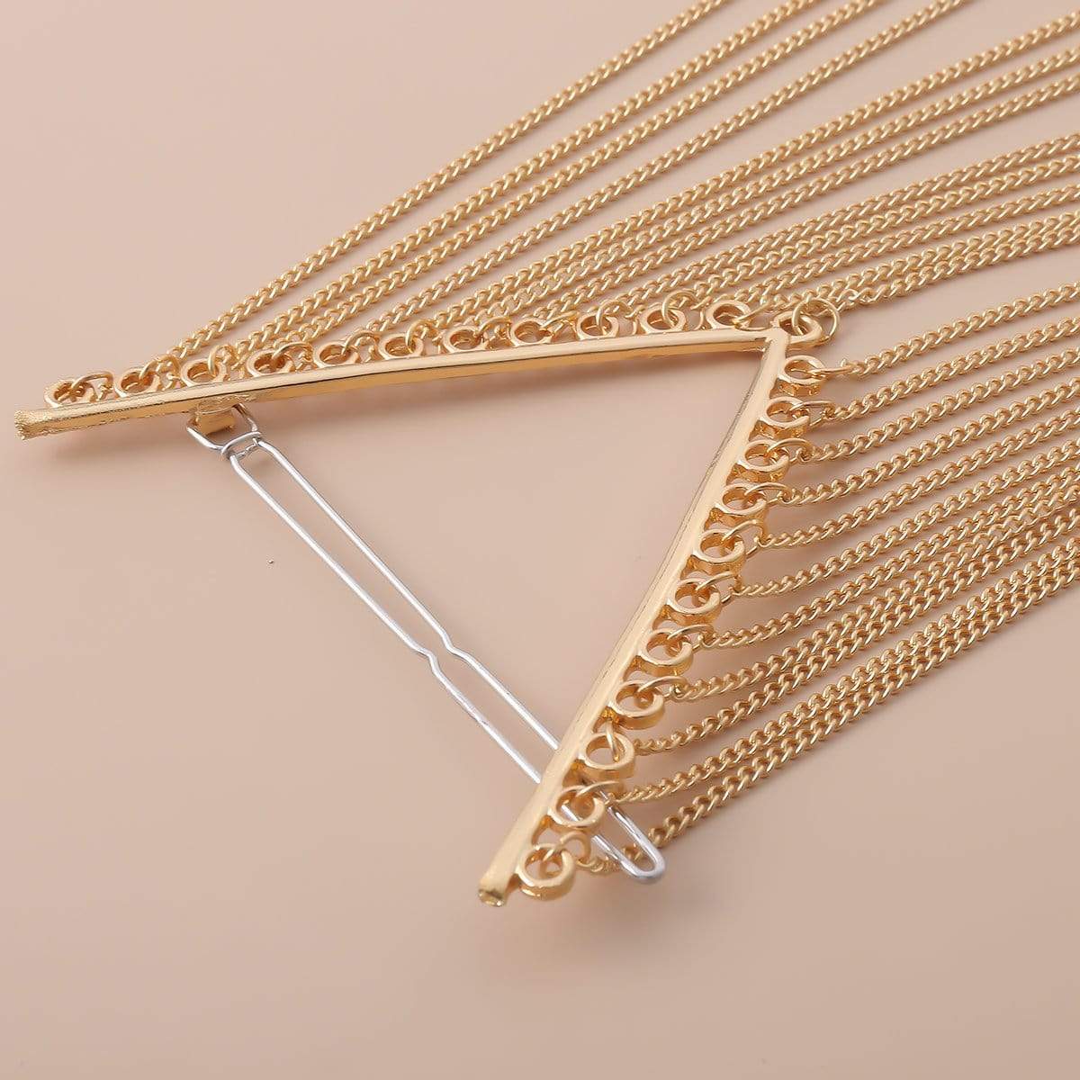 Chic Gold Silver Tone Tassel Hair Band