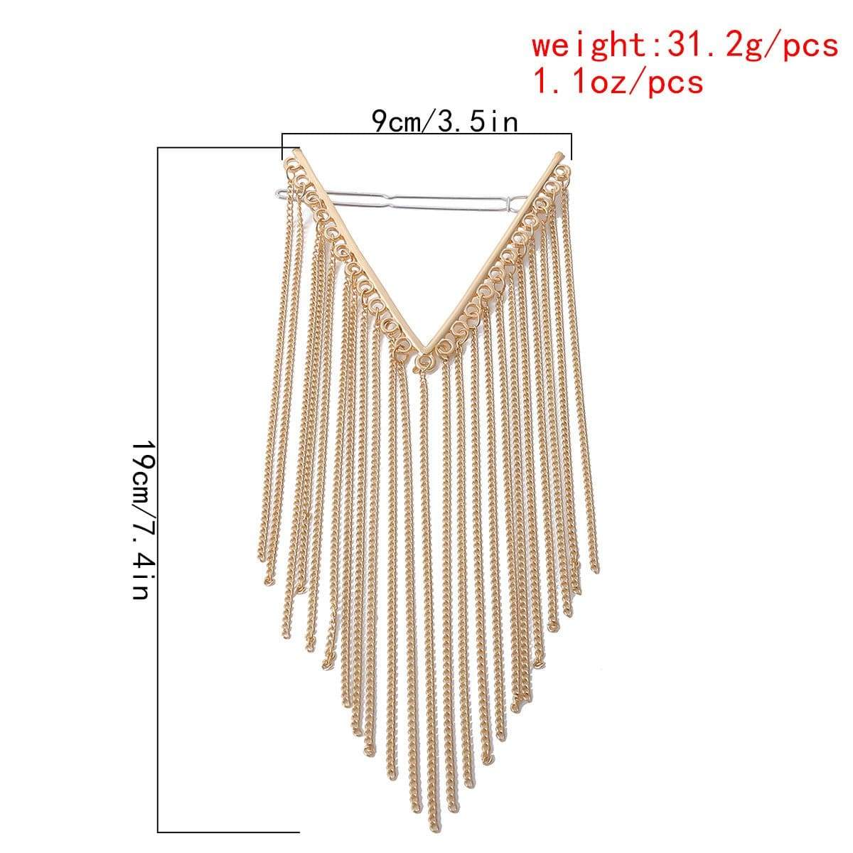 Chic Gold Silver Tone Tassel Hair Band