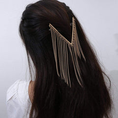 Chic Gold Silver Tone Tassel Hair Band