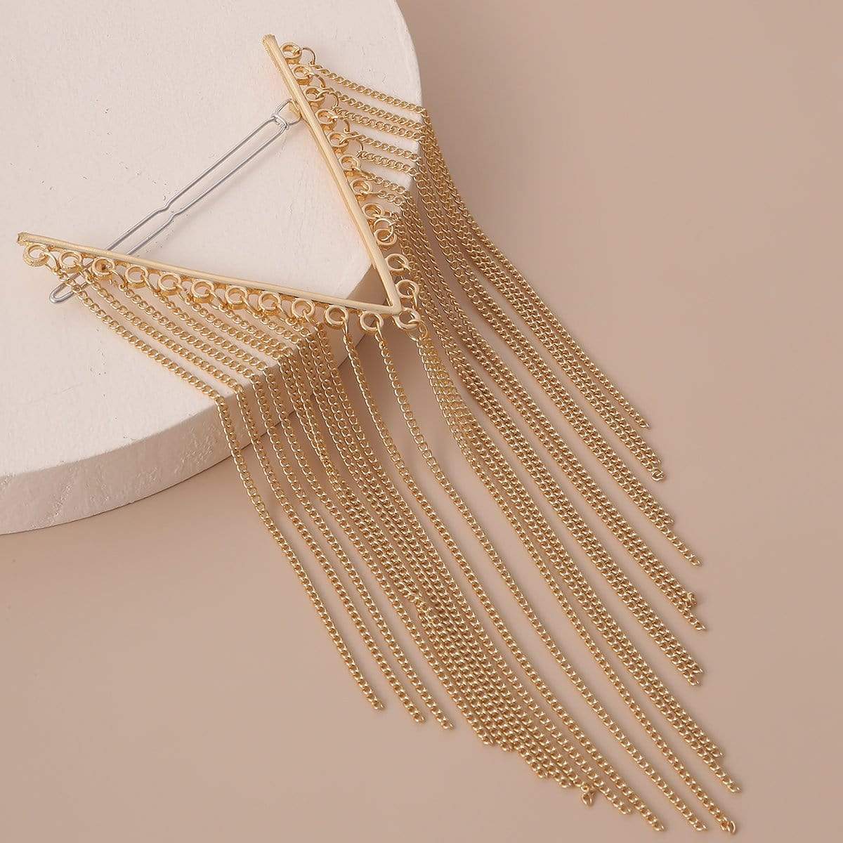 Chic Gold Silver Tone Tassel Hair Band