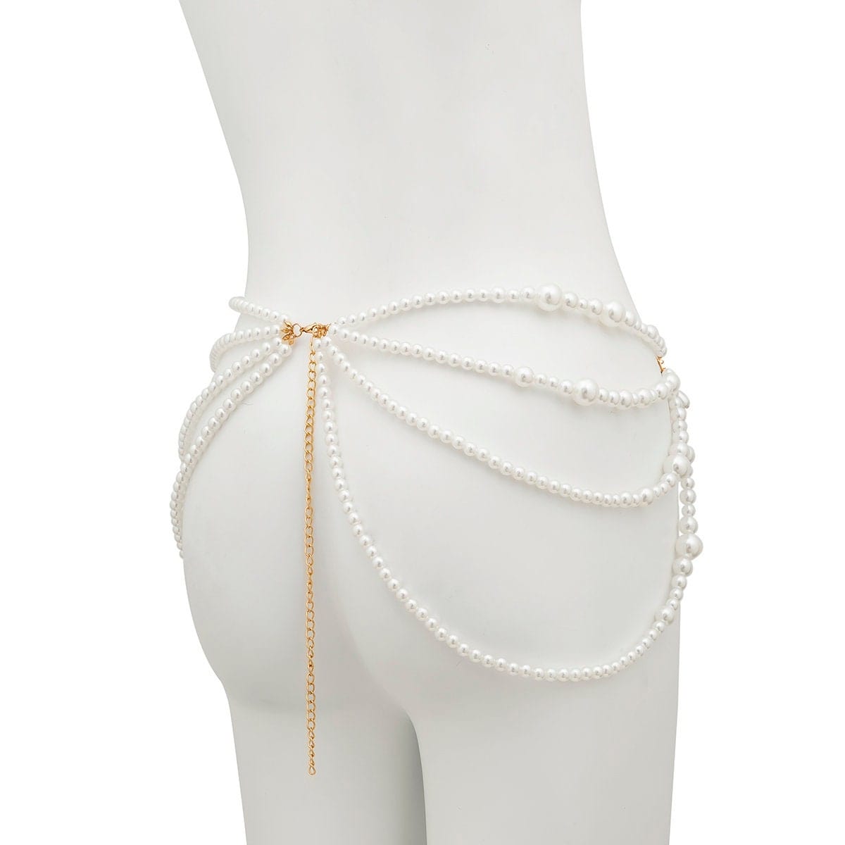 Chic Layered Chunky Pearl Waist Chain