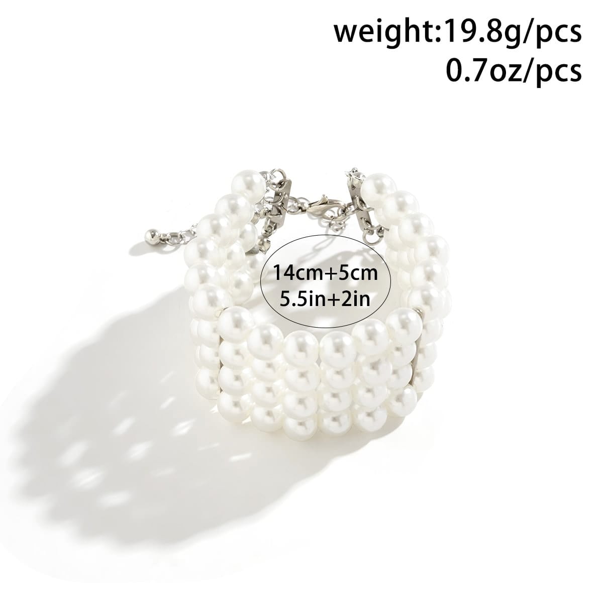 Chic Layered Pearl Wristband Bracelet