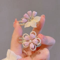 Chic Pearl Inlaid Flower Claw Clip Hair Clip