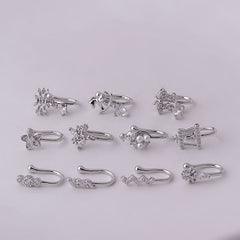 Chic Rhinestone Inlaid Non Piercing Nose Cuff Nose Ring