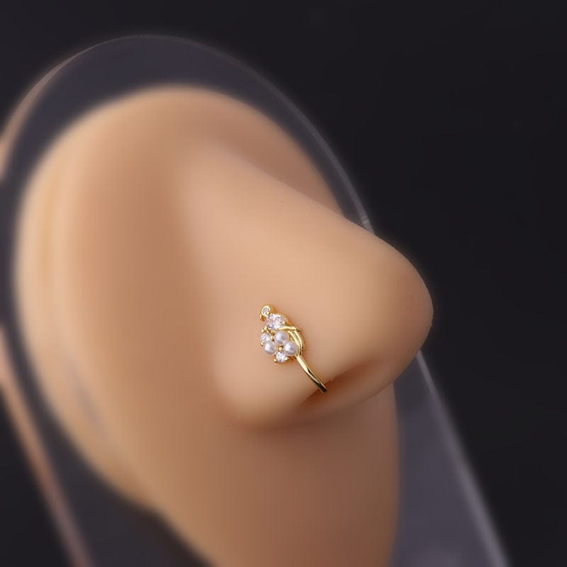 Chic Rhinestone Inlaid Non Piercing Nose Cuff Nose Ring