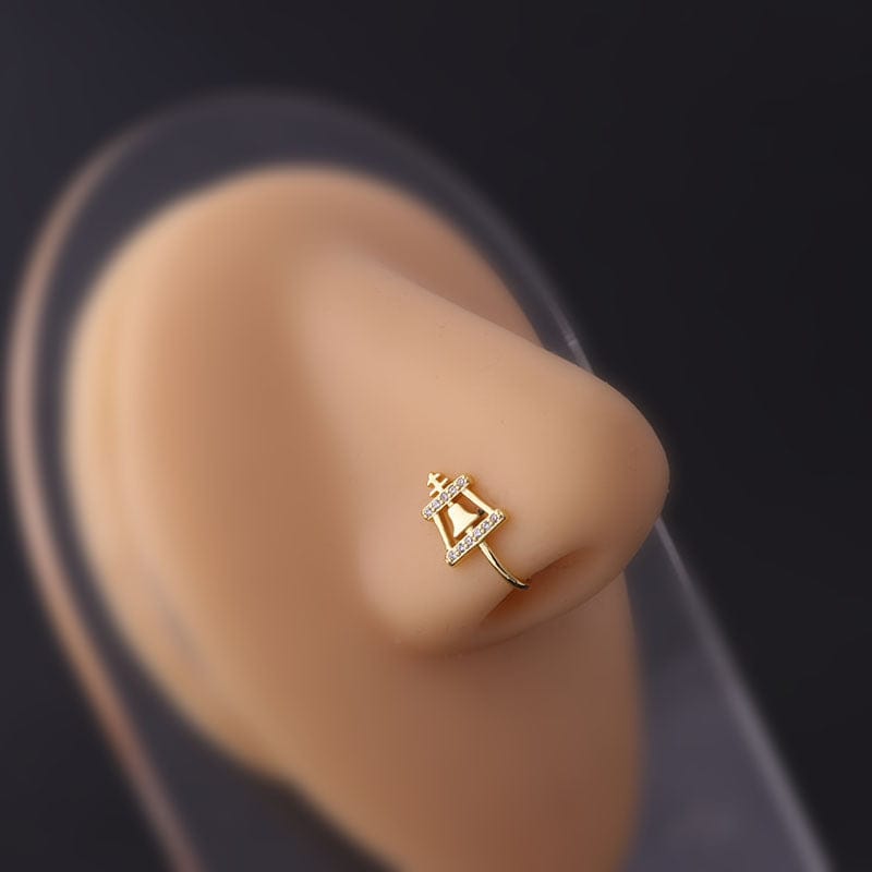 Chic Rhinestone Inlaid Non Piercing Nose Cuff Nose Ring