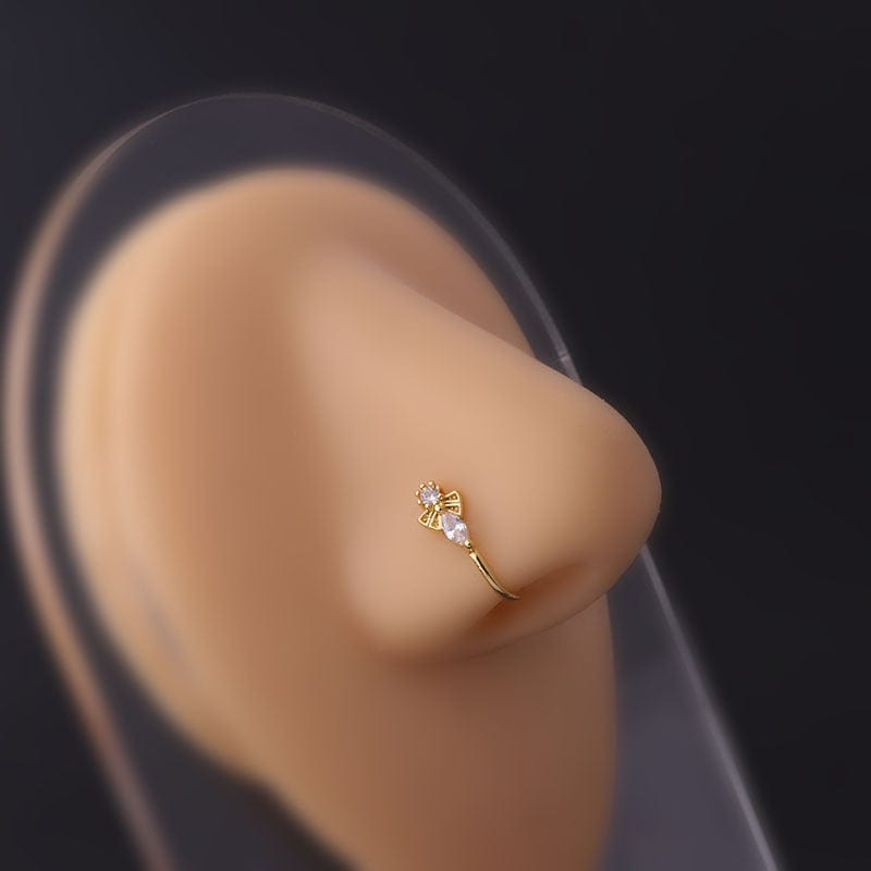 Chic Rhinestone Inlaid Non Piercing Nose Cuff Nose Ring