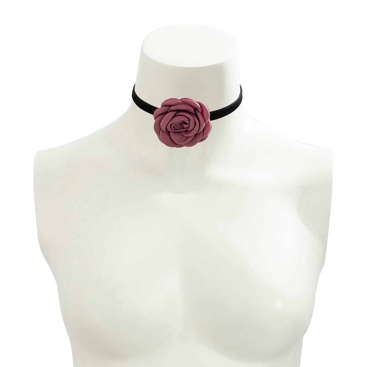 Chic Satin Flower Ribbon Collar Choker