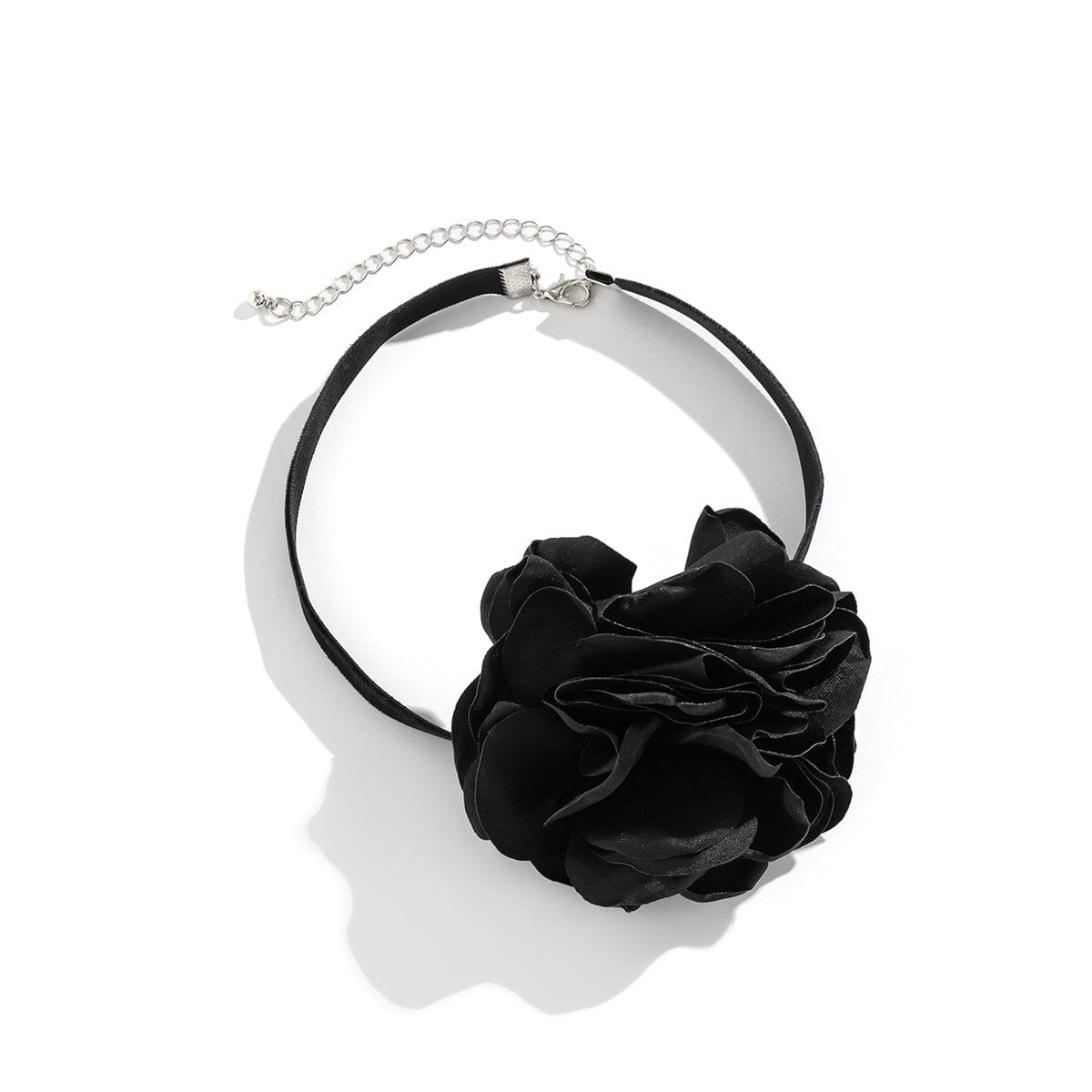 Chic Satin Flower Velvet Fabric Collar Choker