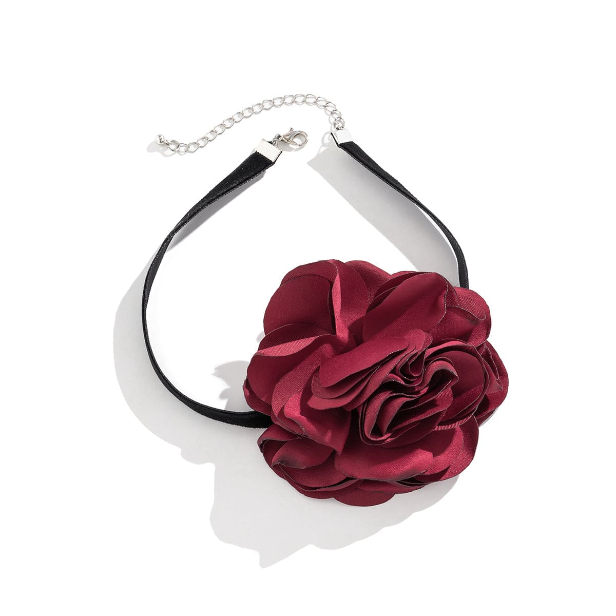 Chic Satin Flower Velvet Fabric Collar Choker