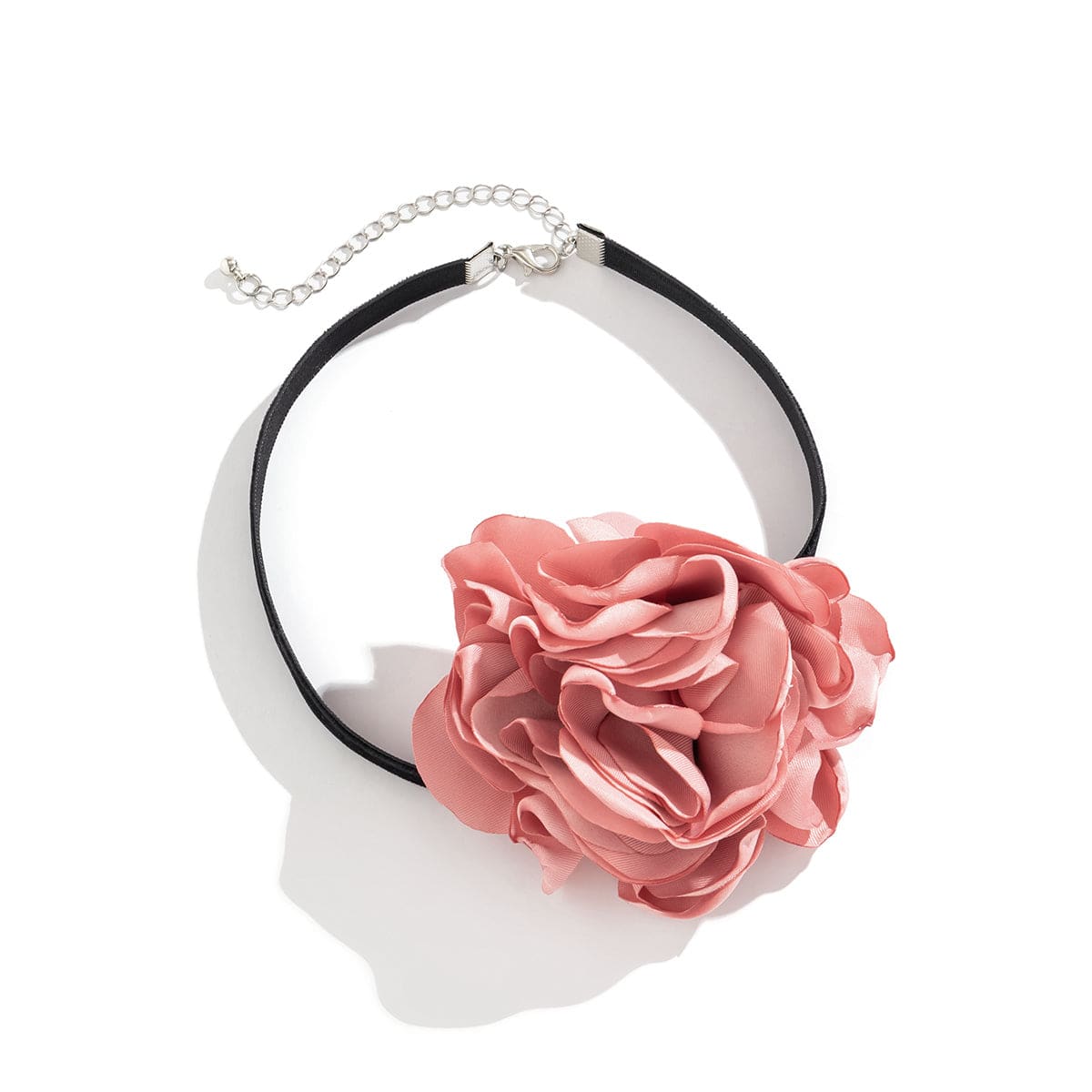 Chic Satin Flower Velvet Fabric Collar Choker