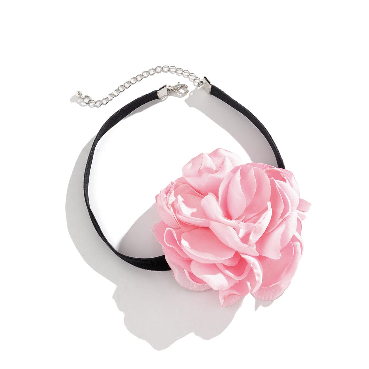 Chic Satin Flower Velvet Fabric Collar Choker