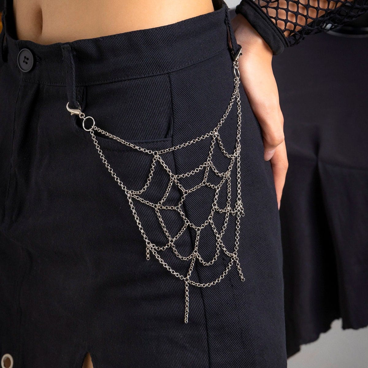 Chic Spider Cobweb Cable Trouser Chain