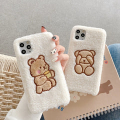 Cute Kawaii Bear Plush iPhone Case