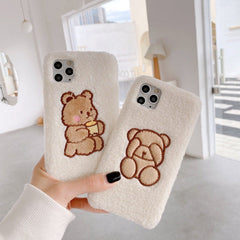 Cute Kawaii Bear Plush iPhone Case