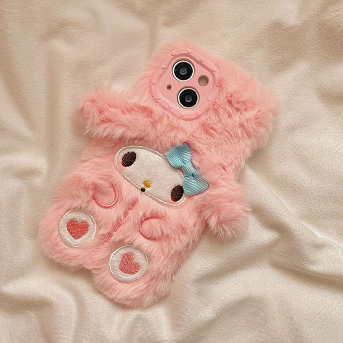 Cute My Melody Cinnamoroll Plush iPhone Case