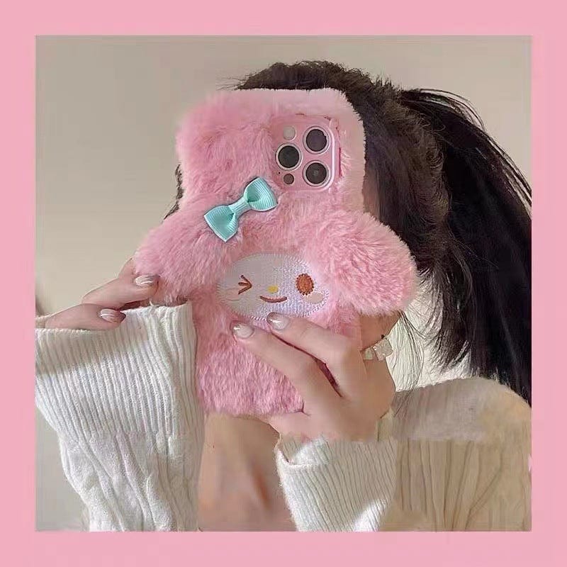 Cute My Melody Plush iPhone Case