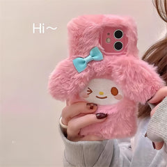 Cute My Melody Plush iPhone Case