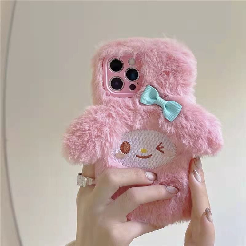 Cute My Melody Plush iPhone Case