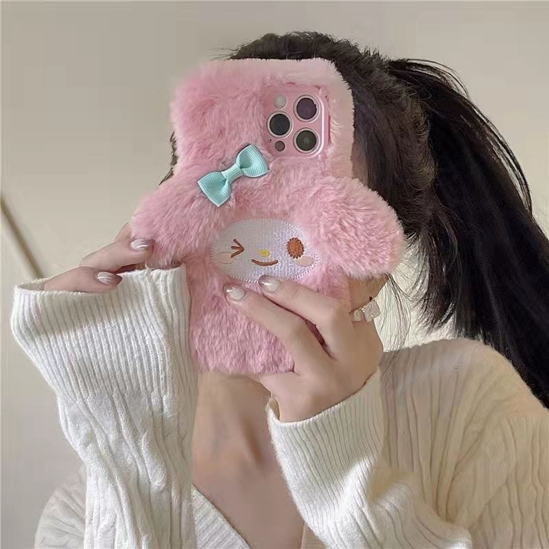 Cute My Melody Plush iPhone Case