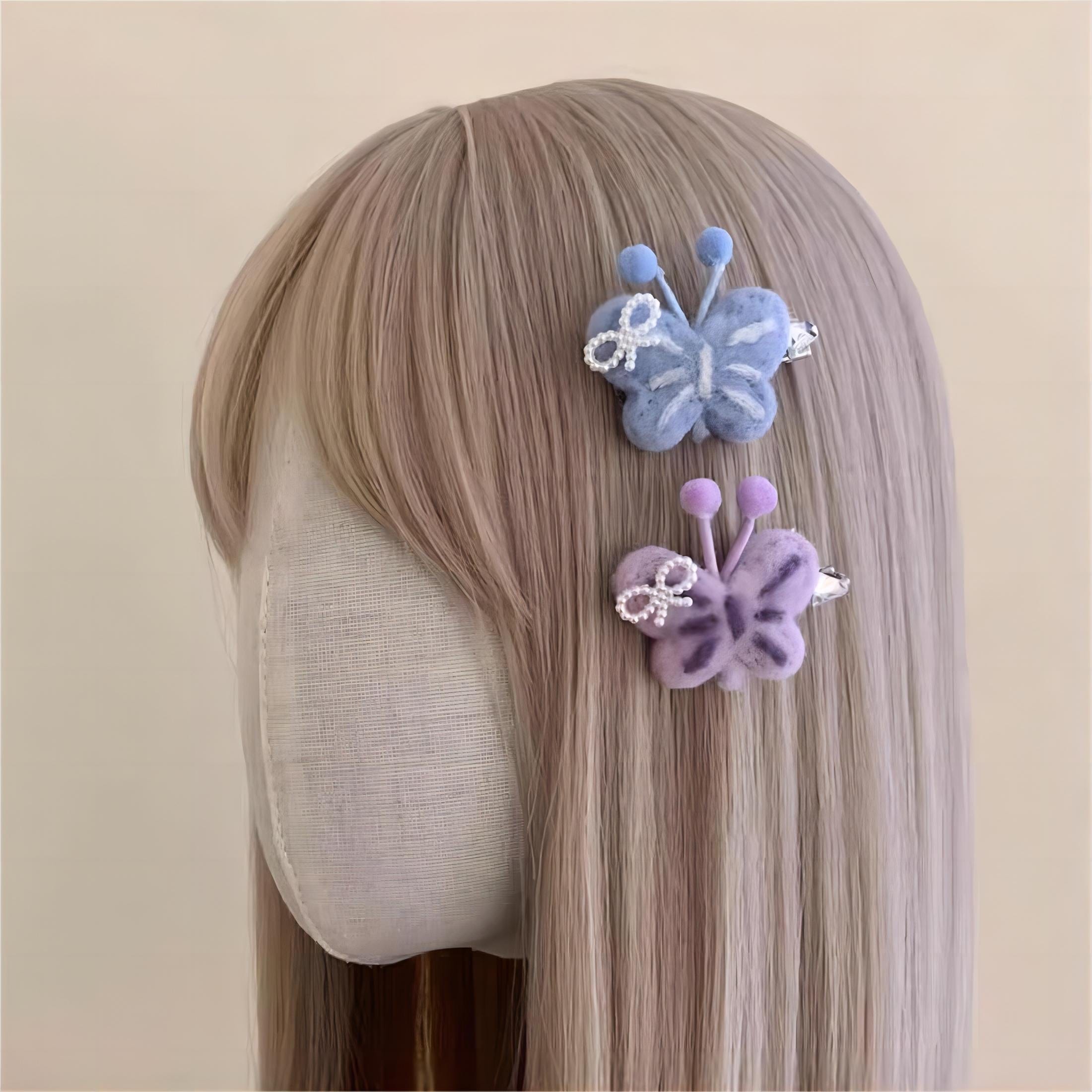 Cute Plush Butterfly Hair Clip