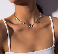 Dainty Butterfly Choker Necklace