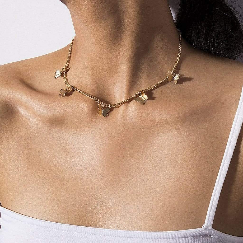 Dainty Butterfly Choker Necklace