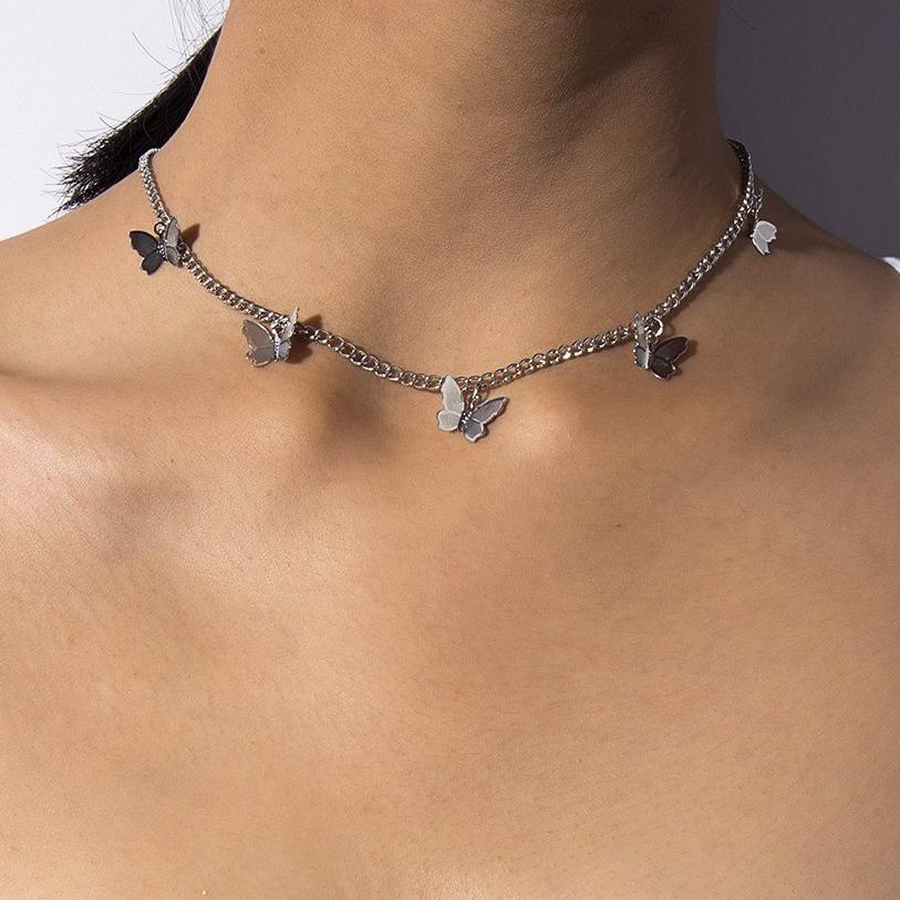 Dainty Butterfly Choker Necklace