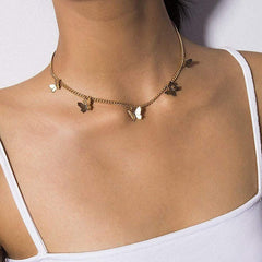 Dainty Butterfly Choker Necklace