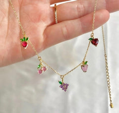 Dainty Colorful Crystal Fruits Bracelet