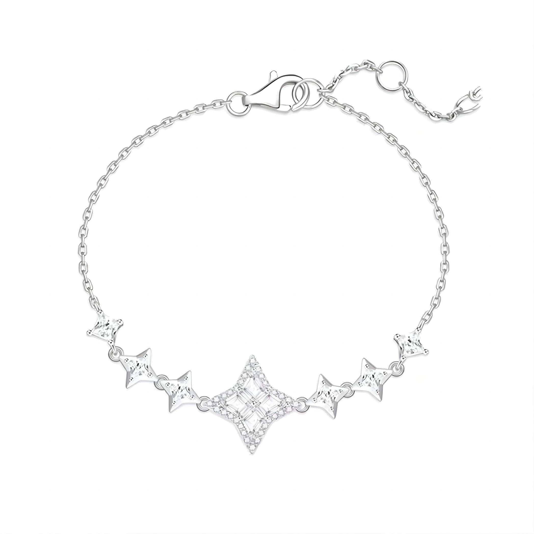 Dainty Crystal Sparkle Necklace Bracelet Set