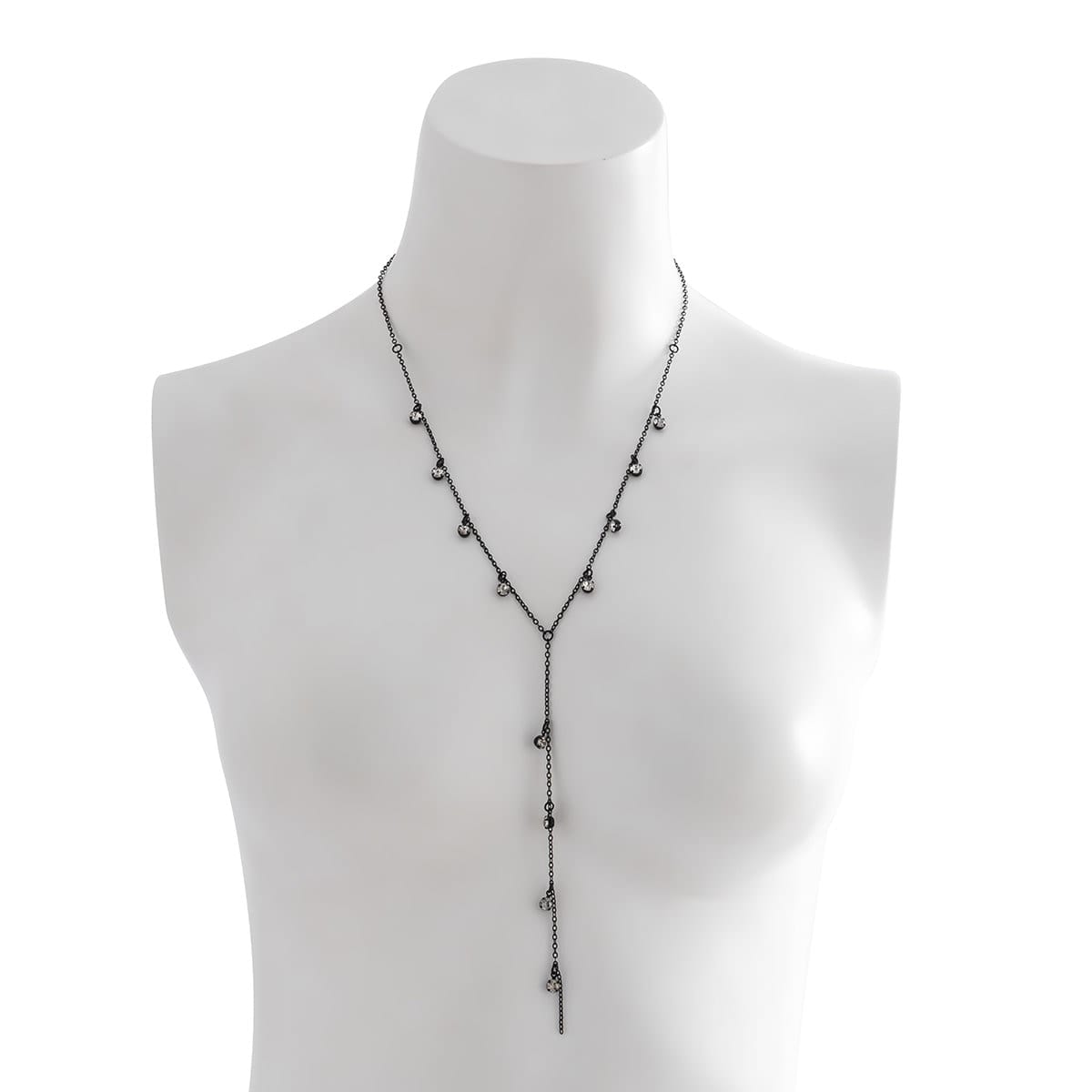 Dainty Crystal Tassel Cable Chain Y Necklace