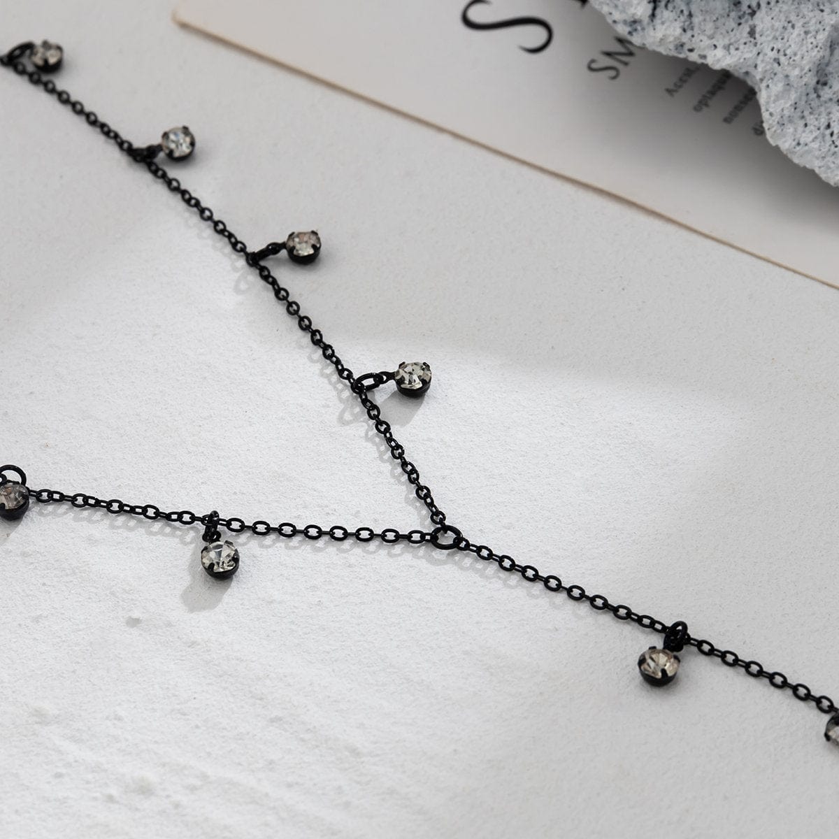 Dainty Crystal Tassel Cable Chain Y Necklace