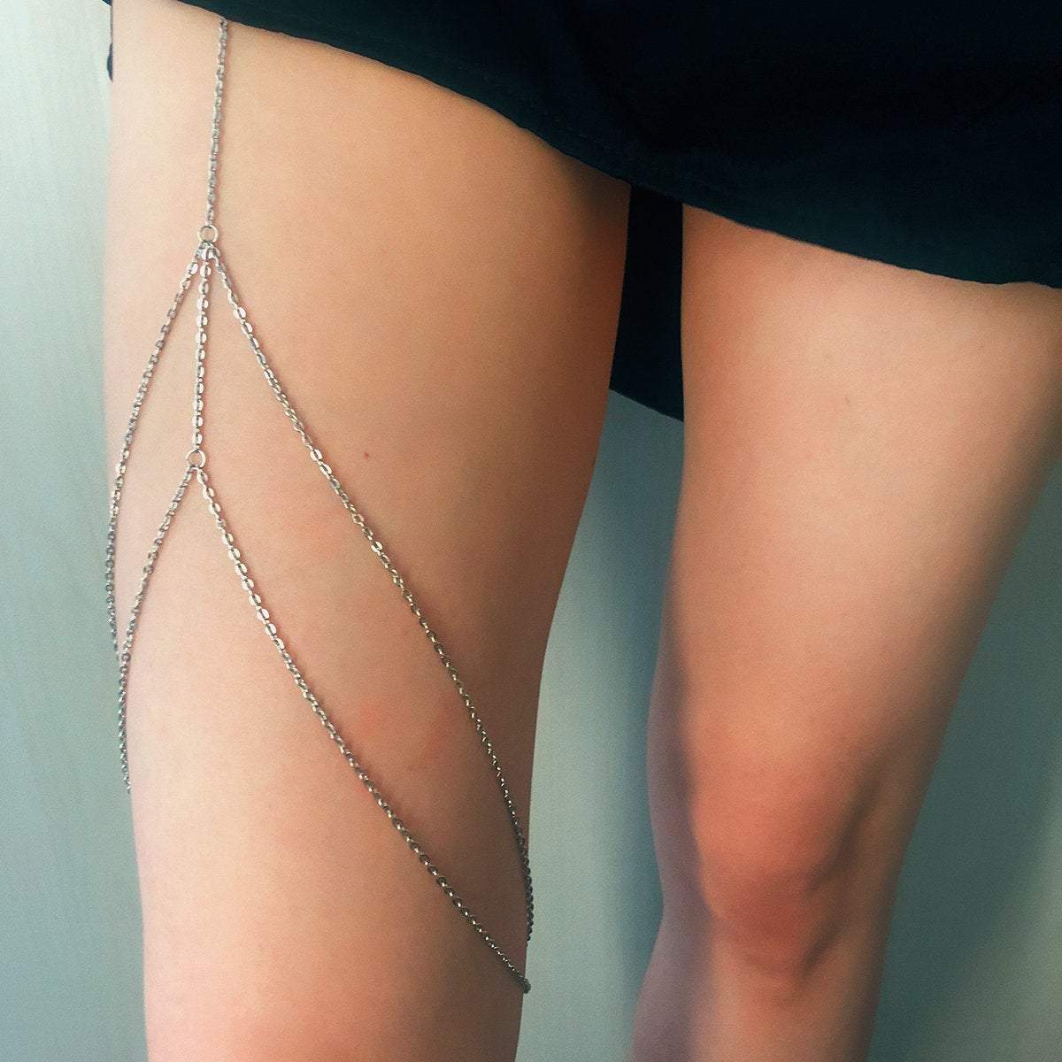Dainty Layered Chic Womens Thigh Leg Chain - Bikini Beach Harness Body Chain - Body Jewelry Accessories for Women