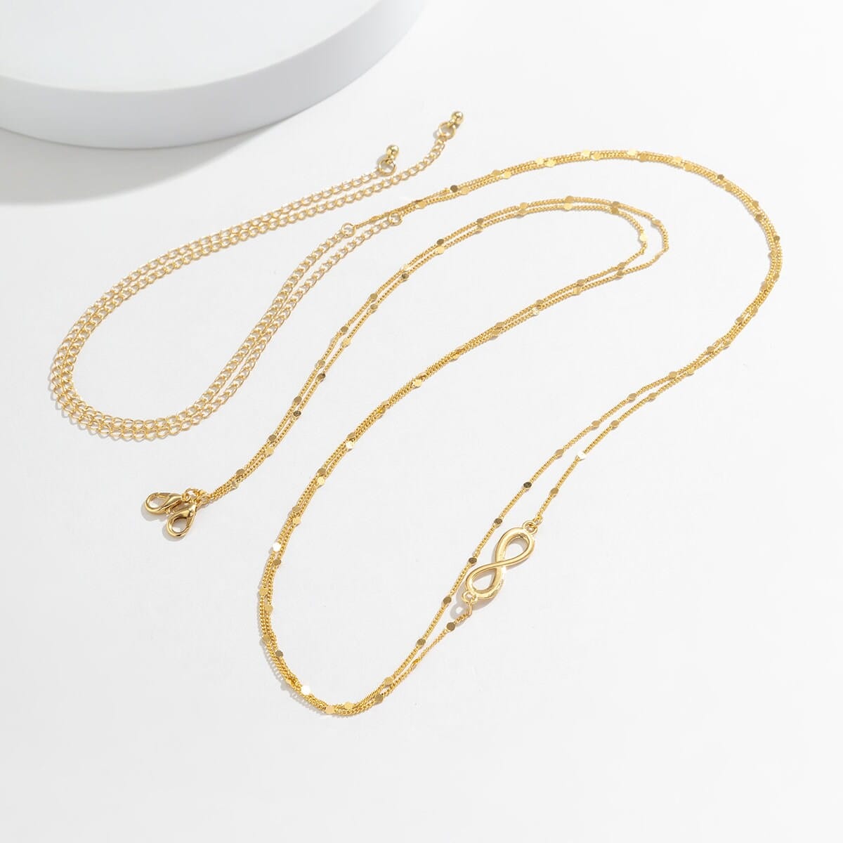 Dainty Layered Infinity Belly Chain Set