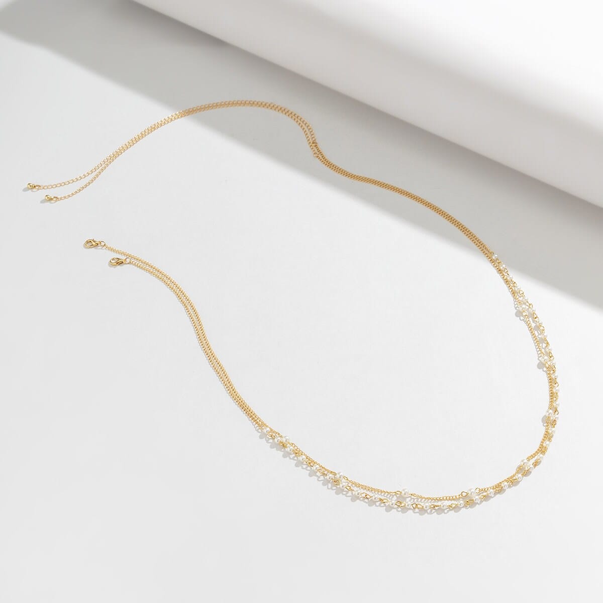 Dainty Layered Pearl Belly Chain Set