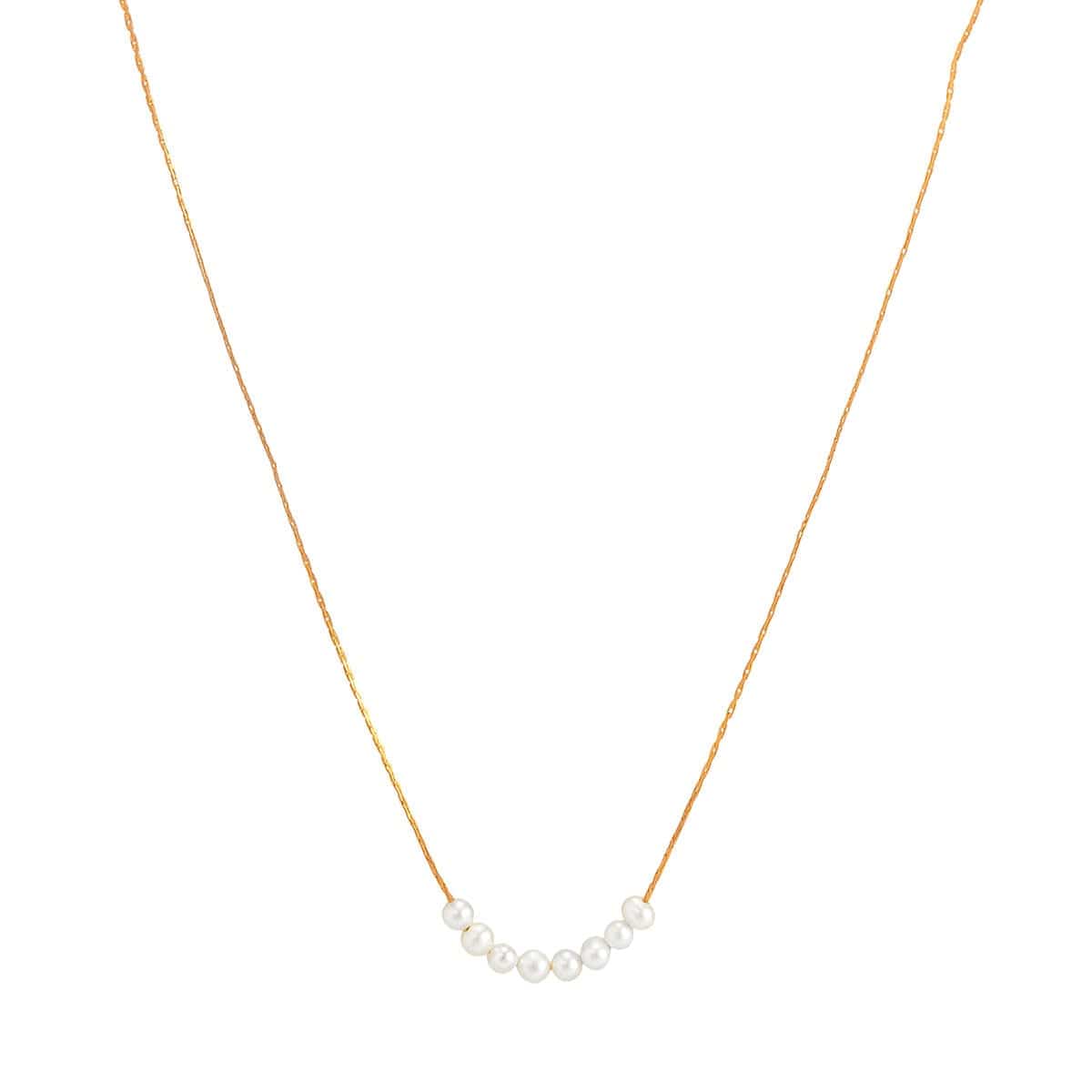 Dainty Pearl Charm Choker Necklace