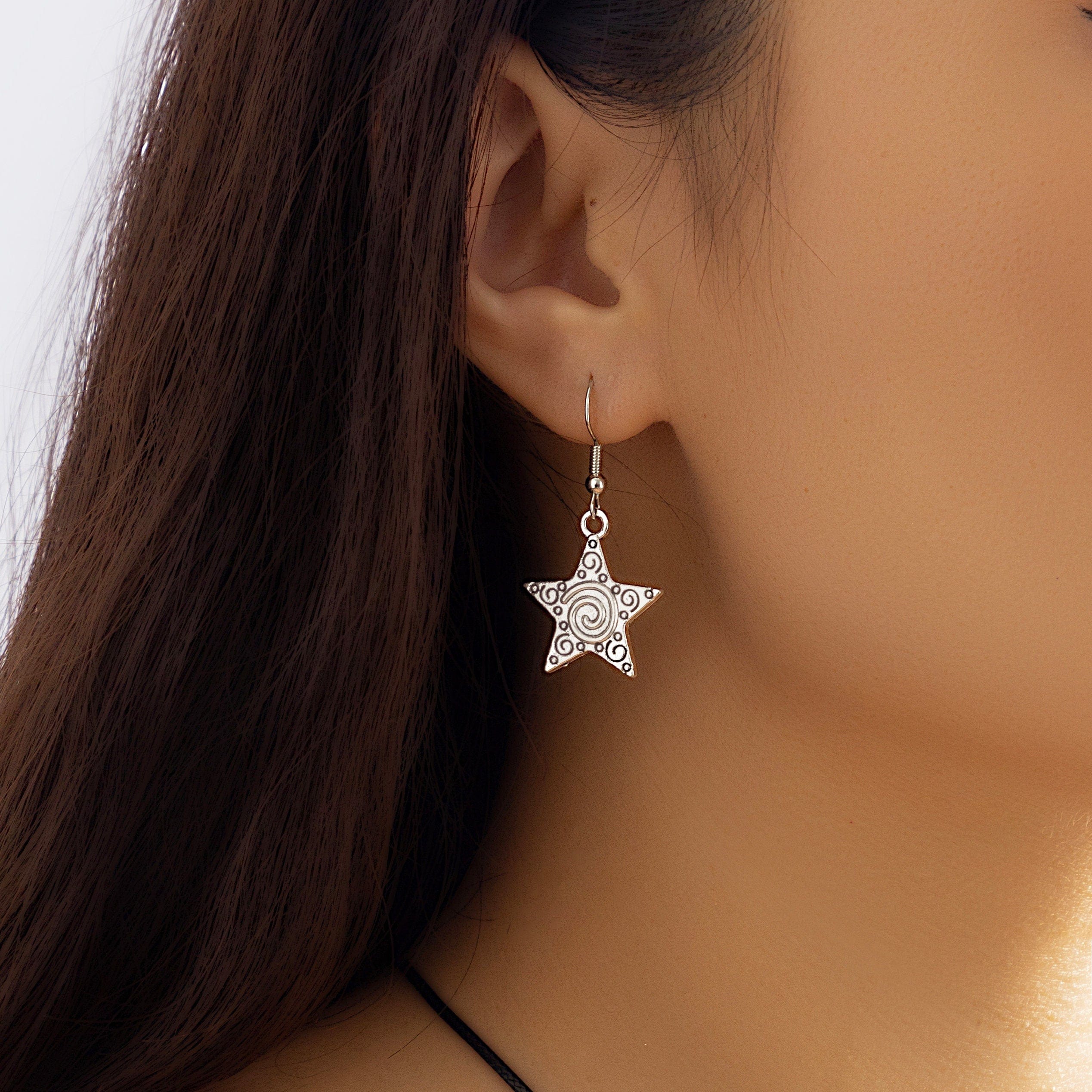 Dainty Star Necklace Earrings Set