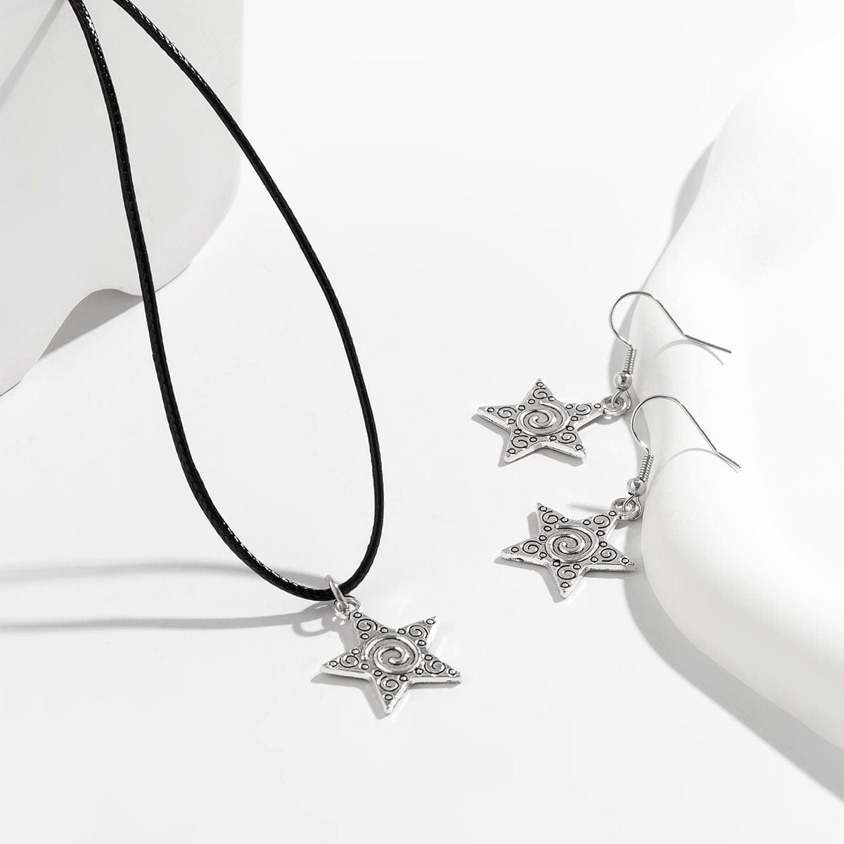 Dainty Star Necklace Earrings Set