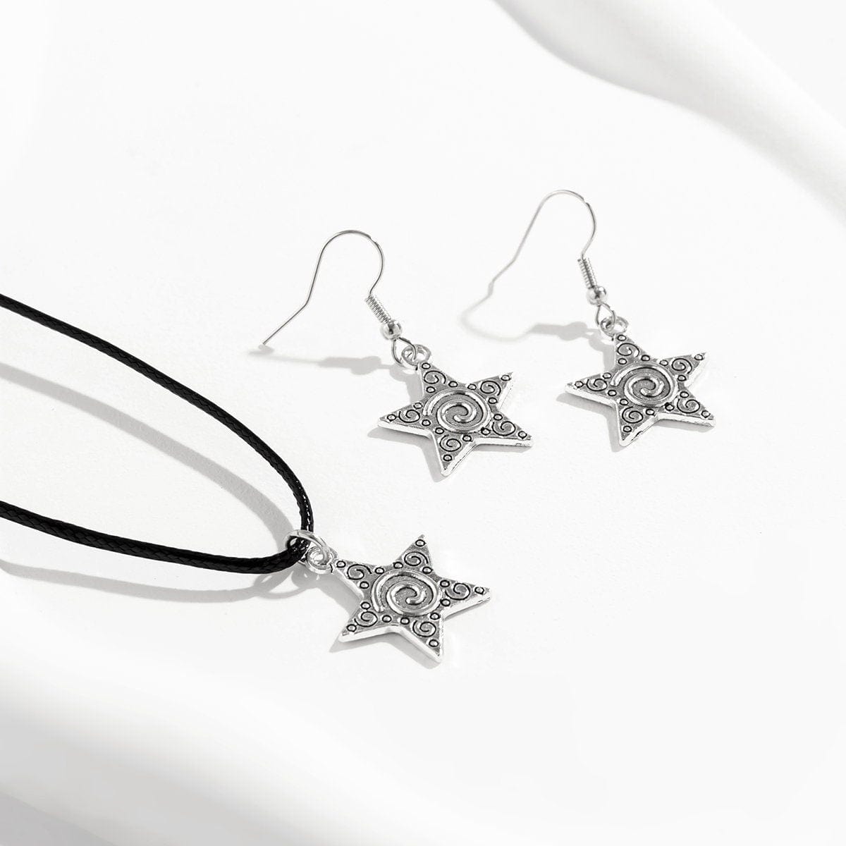 Dainty Star Necklace Earrings Set