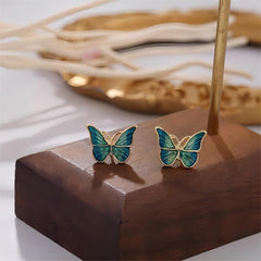 Enamel Butterfly Earrings