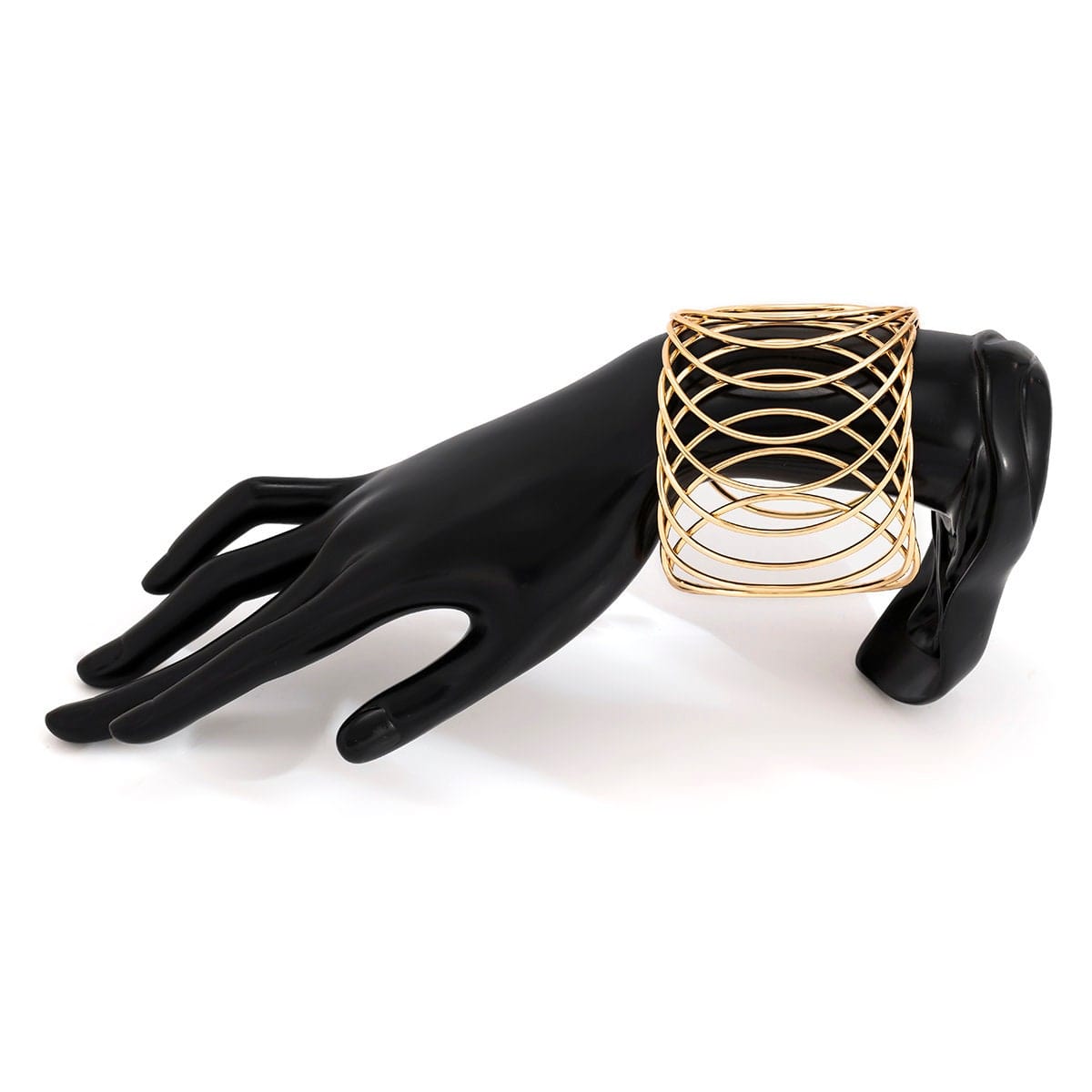 Geometric Abstract Hollow Pattern Wrist Cuff Wrap Bracelet