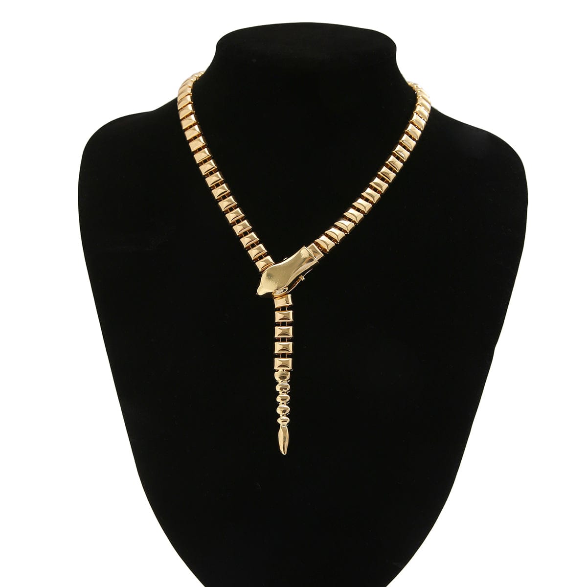 Geometric Abstract Snake Chain Necklace