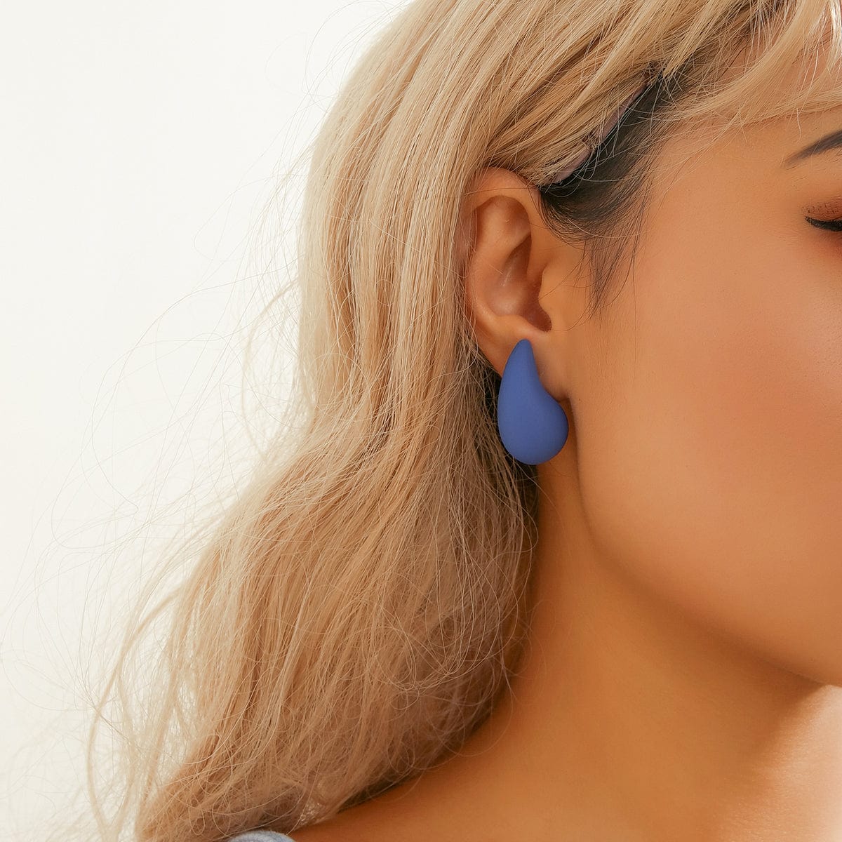 Geometric Colorful Waterdrop Pattern Dangle Earrings