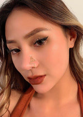 Geometric Gold Silver Plated Nose Cuff