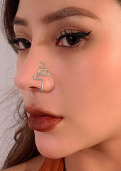 Geometric Gold Silver Plated Nose Cuff