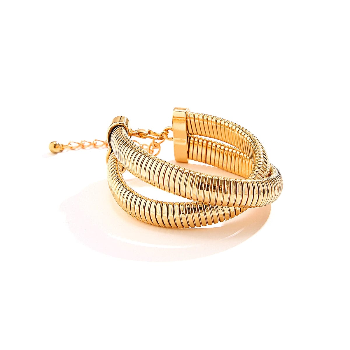 Geometric Intermeshing Bangle Bracelet