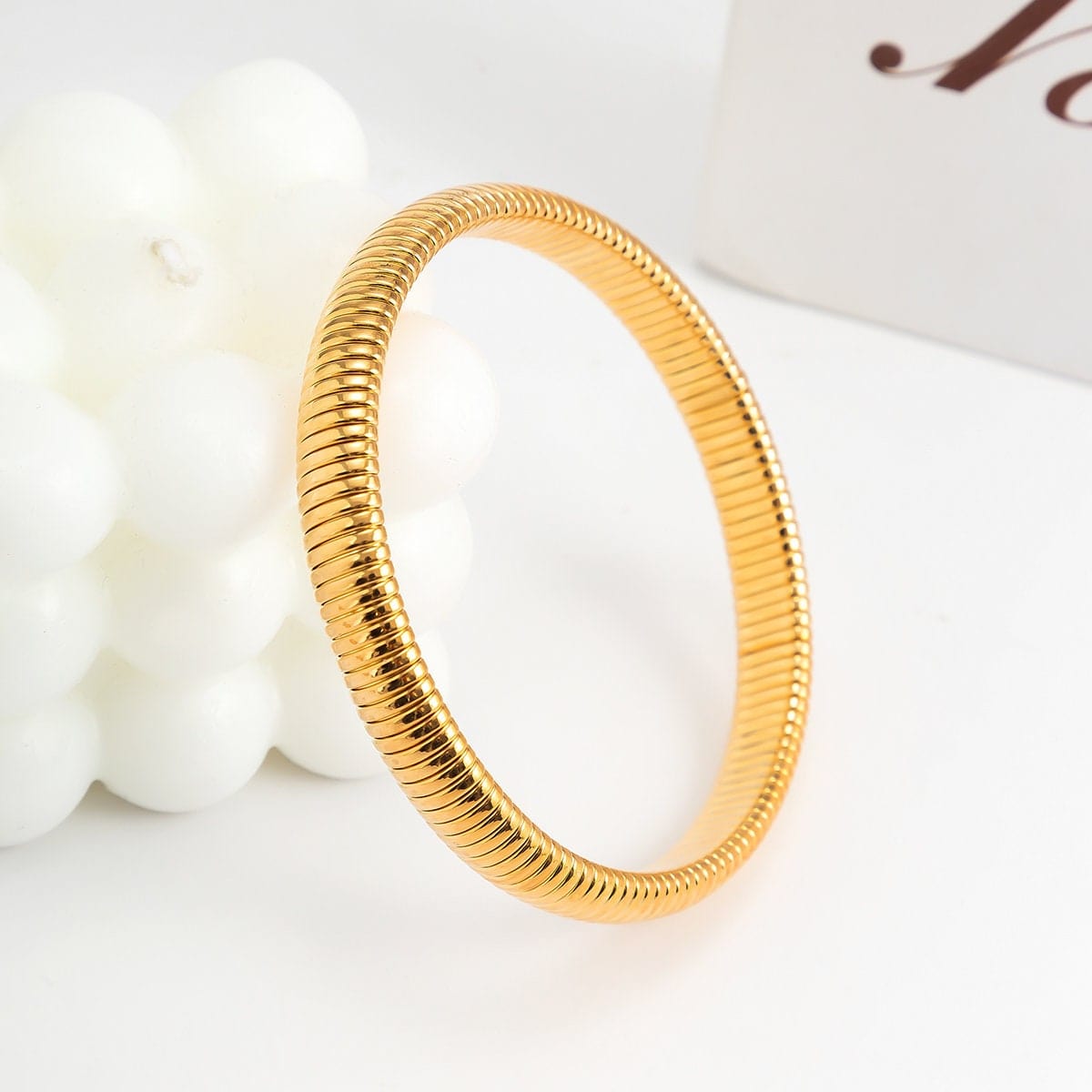 Geometric Metallic Bangle Bracelet